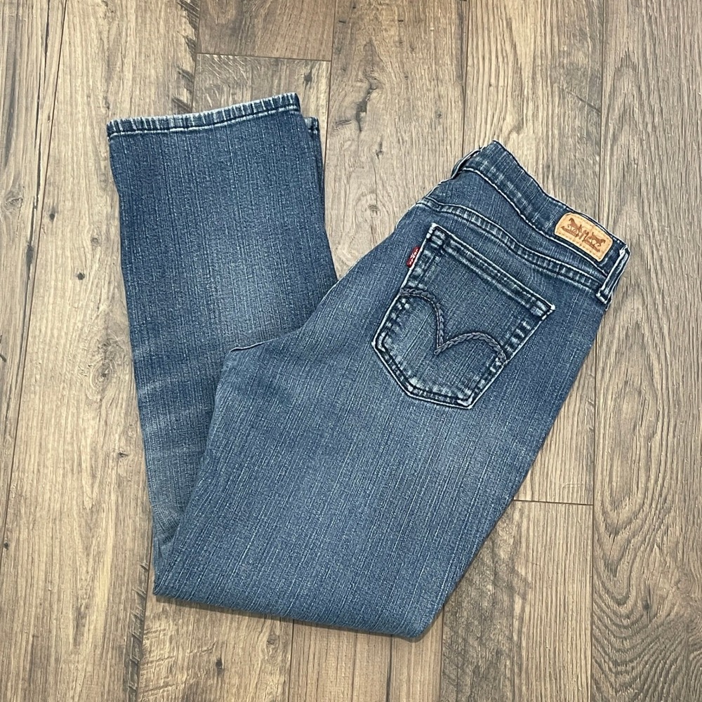 Levis 505 Straight Leg Jeans Womens 10 S/C Medium Wash Blue Denim Mid Rise